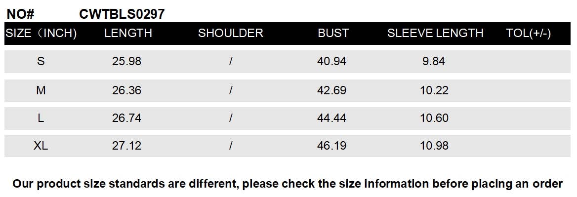 CWTBLS0297_V-Neck Button Detailed Shirt Sleeve Top