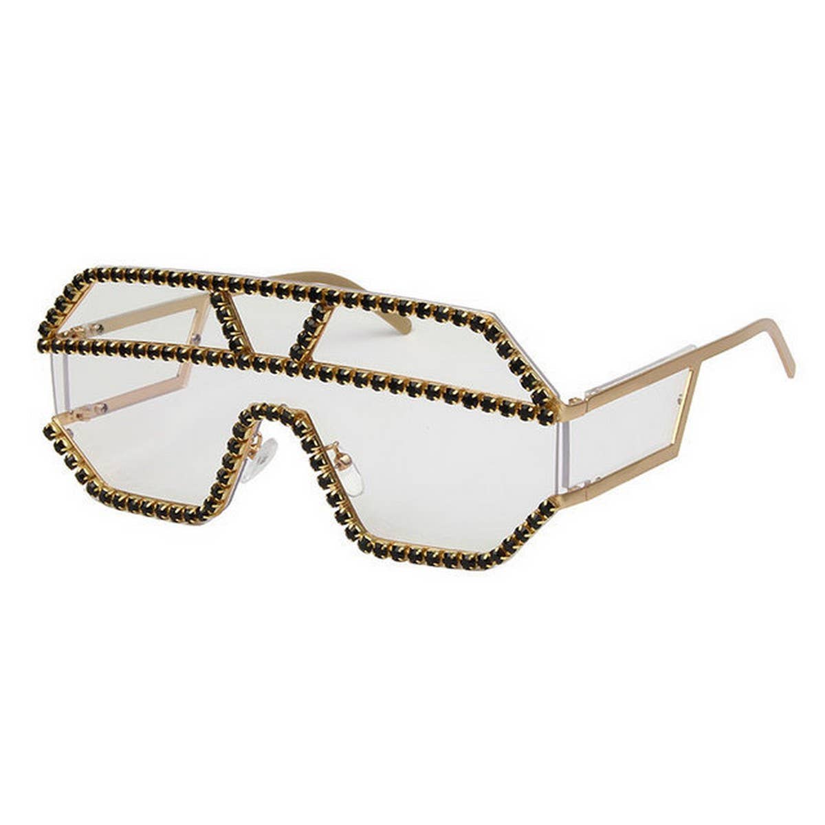 ONE-PIECE HAND-DRILLED RHINESTONE SUNGLASSES_CWASG0787