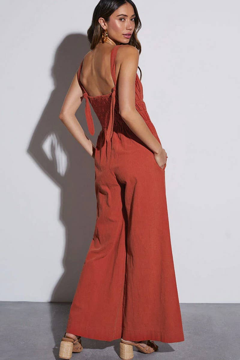 CWSJS1078_SOLID COLOR HOLIDAY SUSPENDER JUMPSUIT