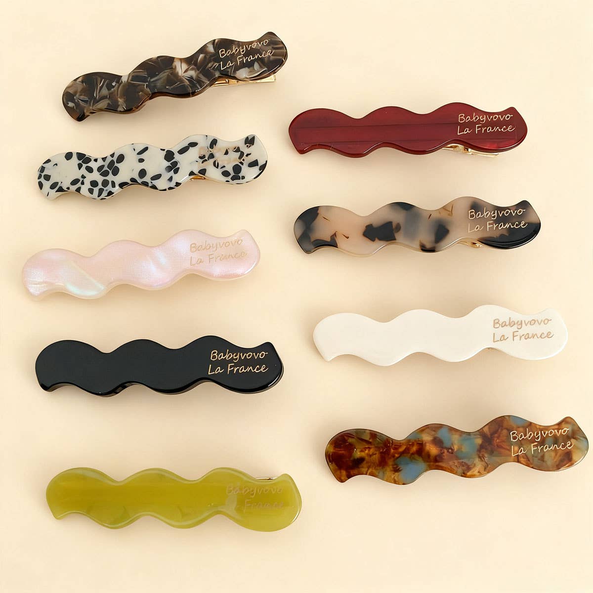 CWAHA07731_SIMPLE ACETATE HAIR CLIP SIDE BANG DUCKBILL