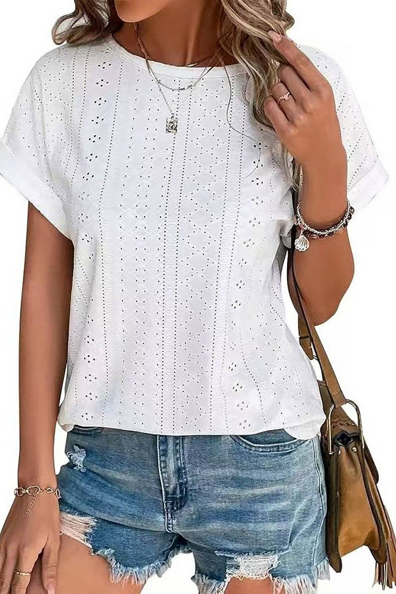 CWTTS1321_SUMMER NEW ROUND NECK LOOSE SHORT SLEEVE T-SHIRT