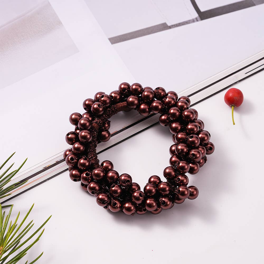 PEARL HAIR TIES SCRUNCHIE STRETCH HAIR ROPE_CWAHA0130