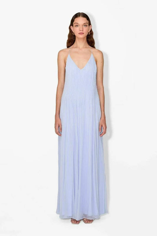 CWDMD6042_PLEATED SPAGHETTI STRAP SEXY FORMAL MAXI DRESS
