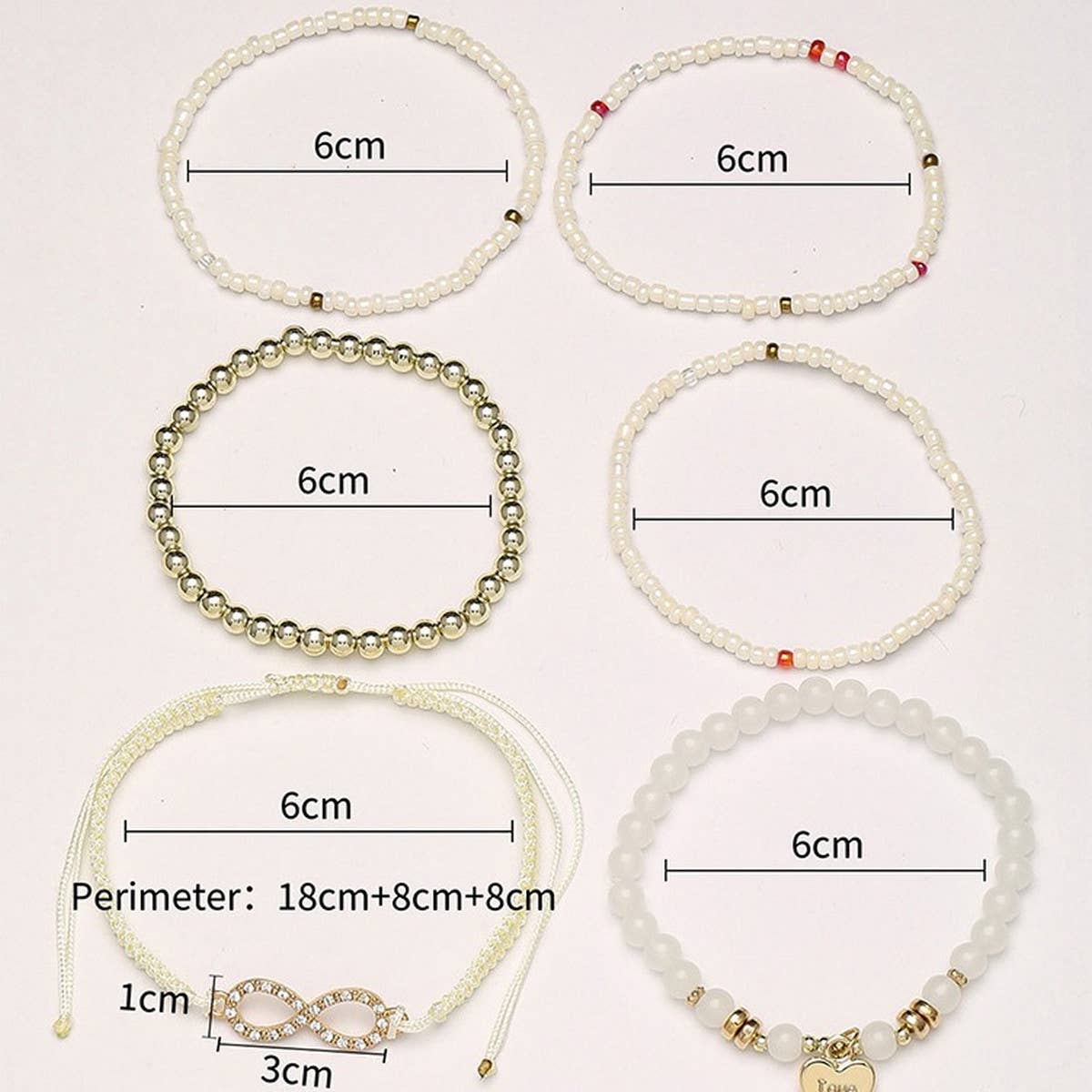 COLORFUL MULTI-LAYER ELASTIC RICE BEAD BRACELET