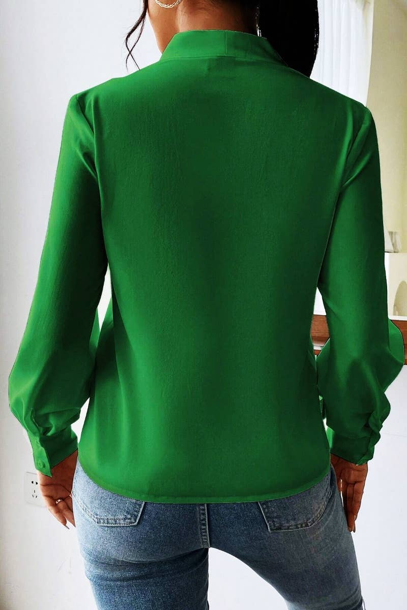 CWTBLL2547_FALL DESIGN SENSE V-NECK LONG SLEEVE TOP