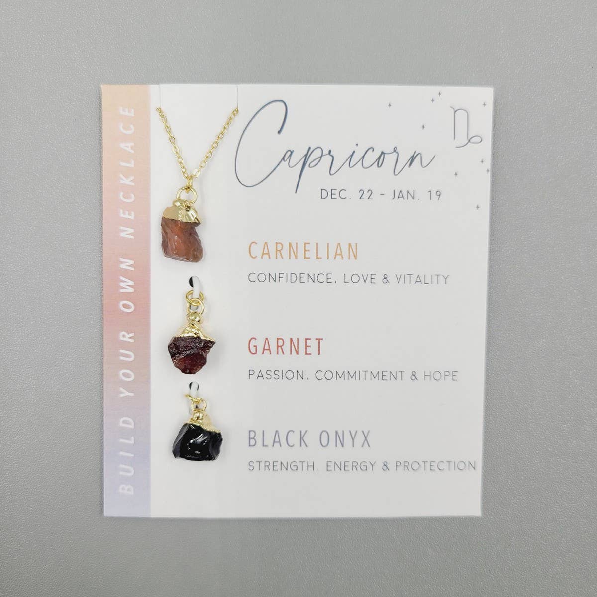 TWELVE CONSTELLATIONS NATURAL STONE NECKLACE