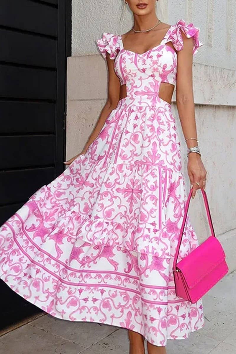 CWDMD5756_FASHIONABLE SEXY HOLLOW SLEEVELESS BACKLESS DRESS