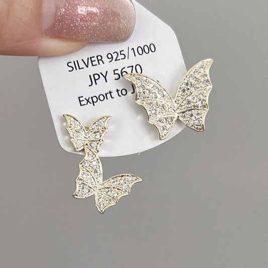 FOREST ASYMMETRIC BUTTERFLY EARRINGS
