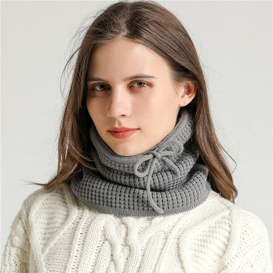 SOLID COLOR WARM VERTICAL STRIPED KNITTED SCARF_CWASC1038