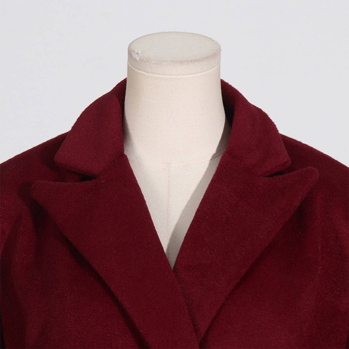 Elegant V-Neck Wool Jacket ? Spring Loose Fit