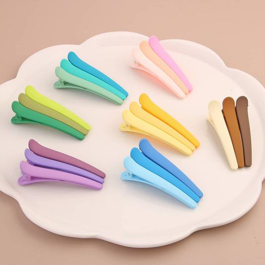 3PCS No-Crease Hair Clips Set Matte Duckbill Pins_CWAHA1045