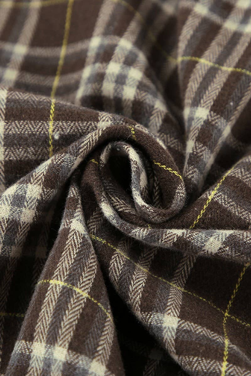 CWTBLL00611_CLASSIC RETRO PLAID LONG-SLEEVED SHIRT COATS