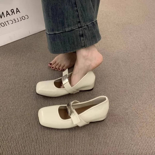 Soft Wedge Mary Janes White Hidden Heel Shoes_CWSHF0132
