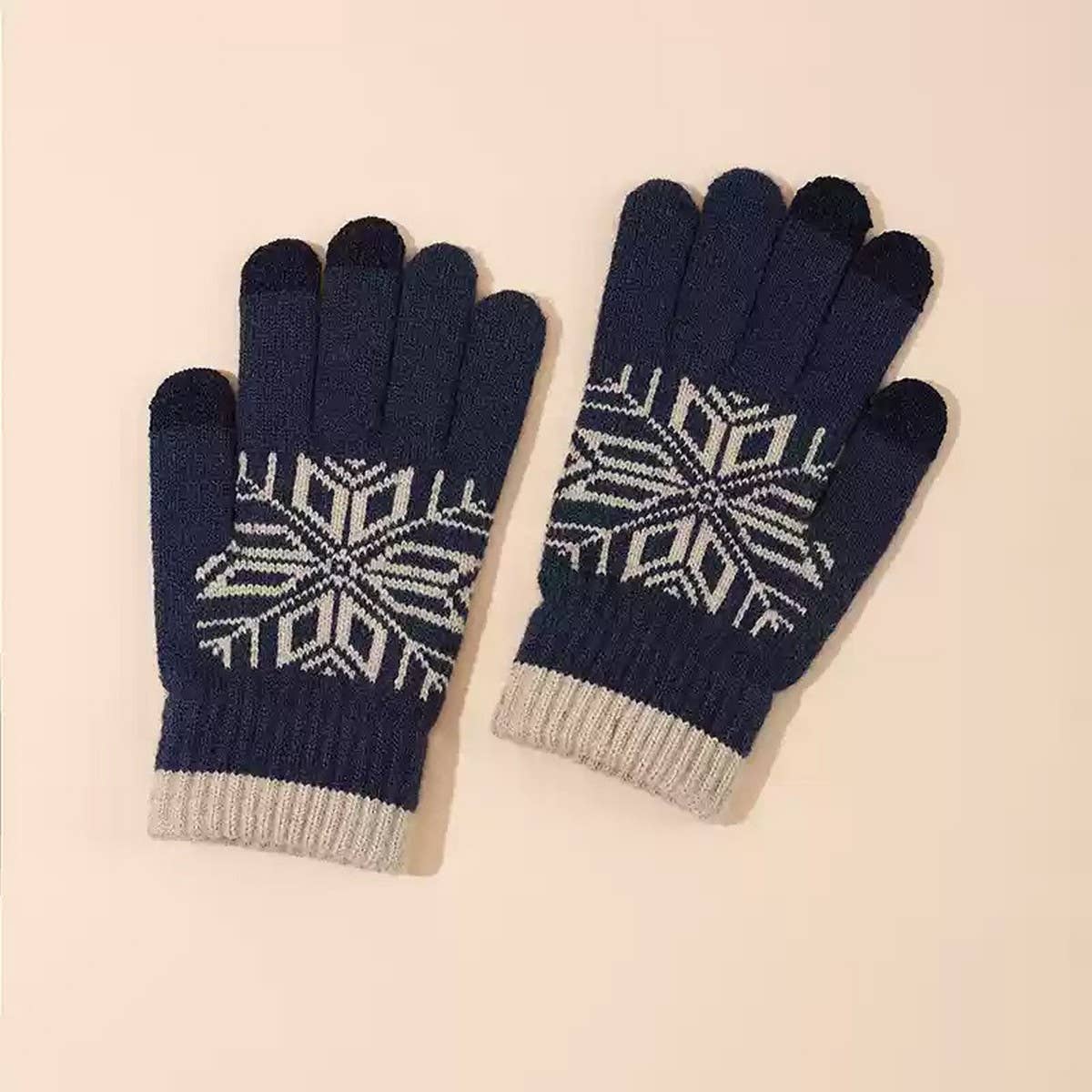 CWAG00578_UNISEX WINTER WOOL KNIT TOUCHSCREEN GLOVES