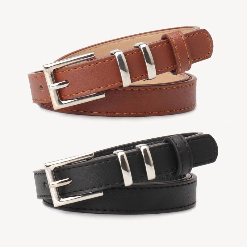 Fashionable versatile and simple button-down belt