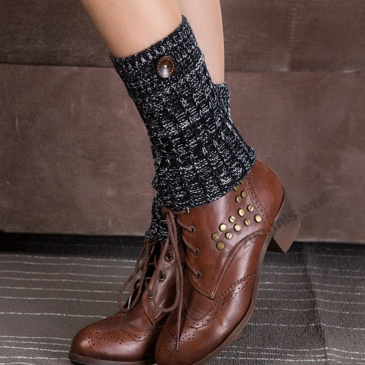 WINTER KNEE PADS DIAMOND GRID PLUS FLEECE SOCKS