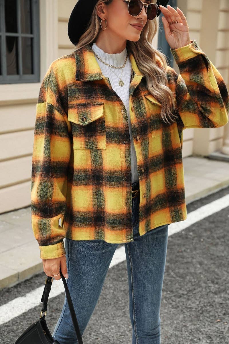 CWTSTL1708_AUTUMN LOOSE LONG-SLEEVED WOOLEN SHIRT JACKET