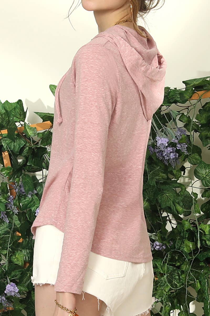 CWTTL1100_HENLEY LIGHT WEIGHT BUTTON DOWN HOODIE TOP