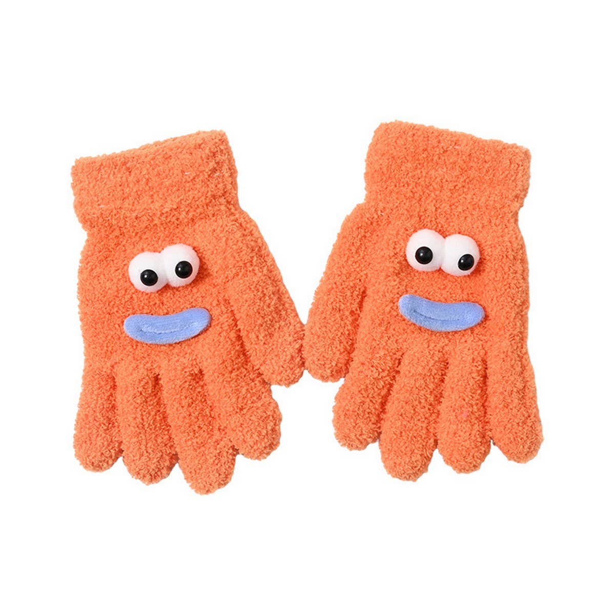 CWAG0283_CORAL FLEECE CARTOON KNITTED WOMEN'S GLOVES