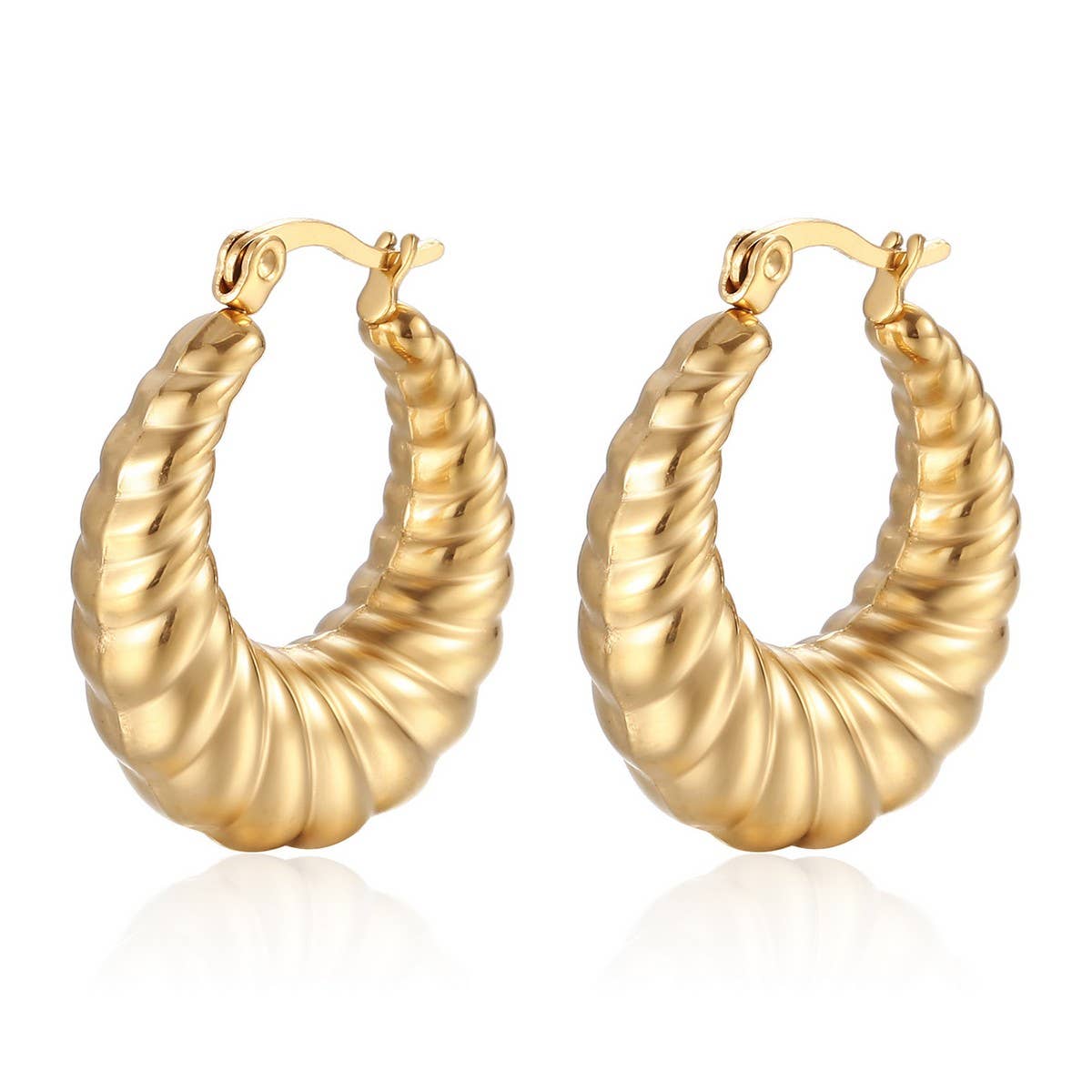 WOMEN FASHION LIGHTWEIGHT STAINLESS STEEL EARRINGS