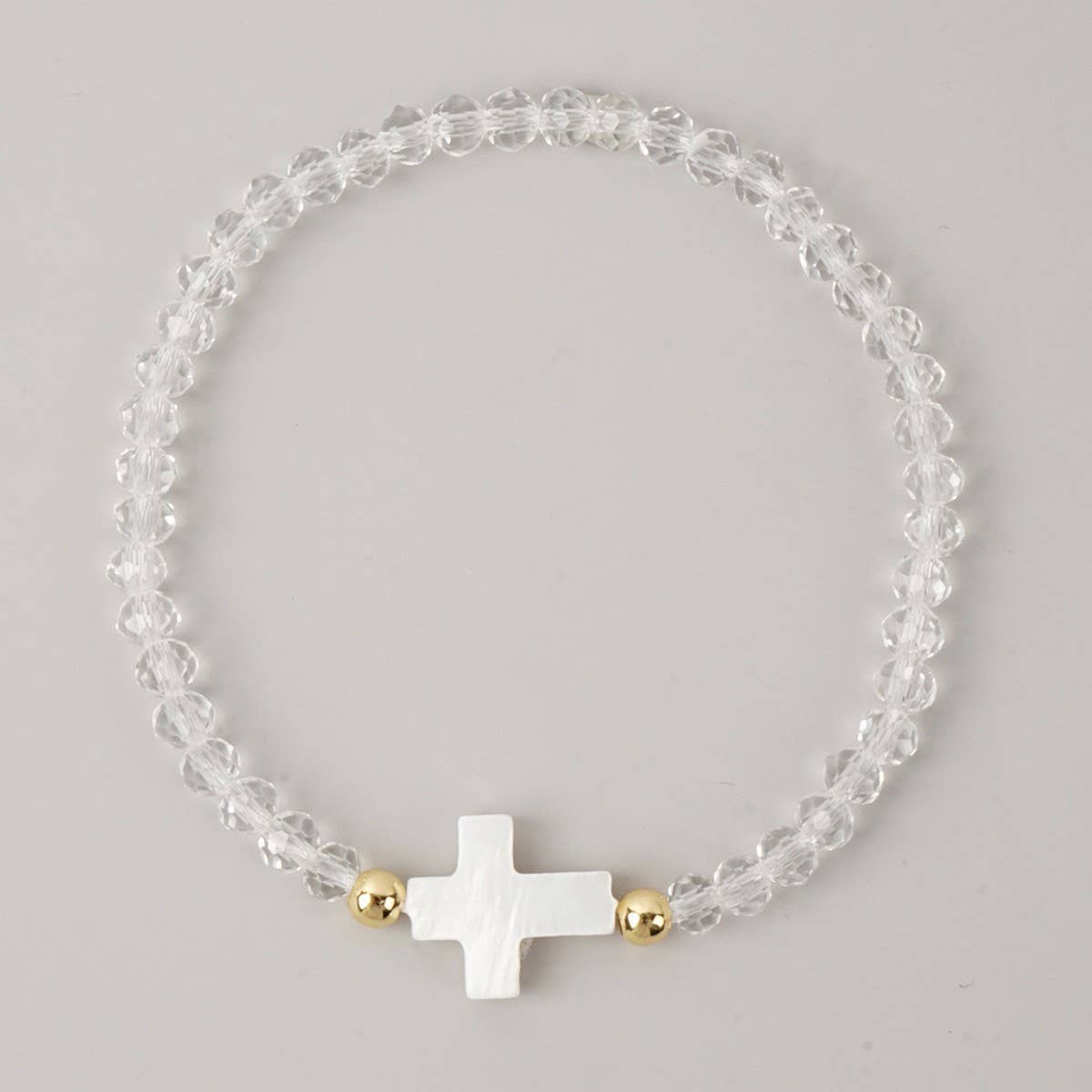 CROSS COLORED CRYSTAL HANDMADE BRACELET
