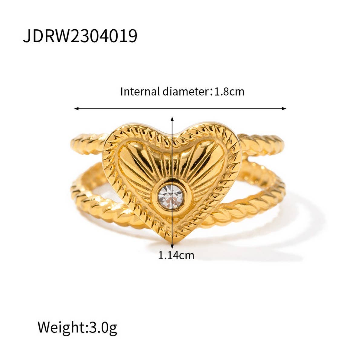 18K GOLD-PLATED ZIRCON INLAID HEART RING_CWAJE1247