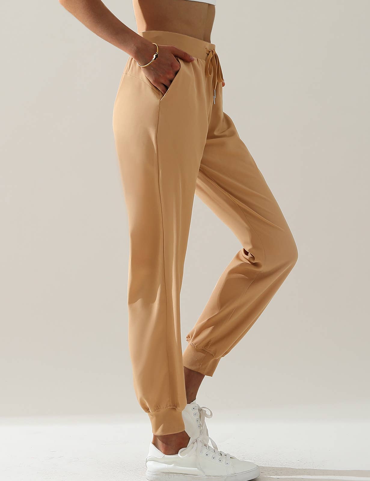 CWBLP423_Elastic Band Waist With Side Pocket Pants