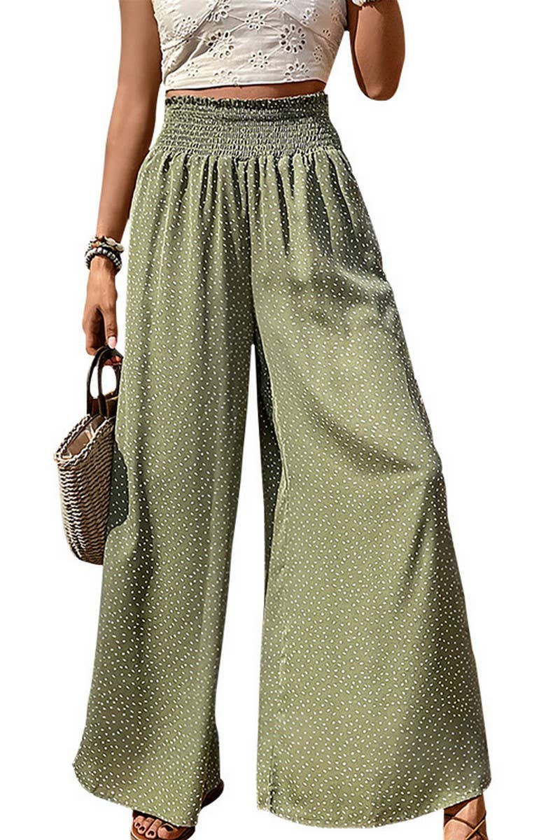 CWBLP0777_HIGH-WAISTED PRINTED ELASTIC WIDE-LEG TROUSERS