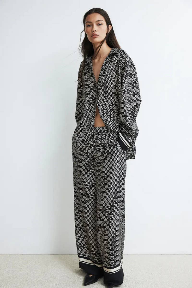 CWSS1230_COMFORTABLE CASUAL PRINTED TWO-PIECE SUIT