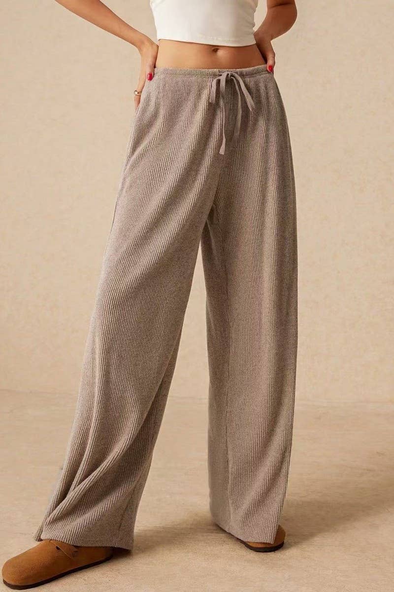CWBLP01032_SOLID COLOR LOOSE HIGH WAIST WIDE LEG PANTS