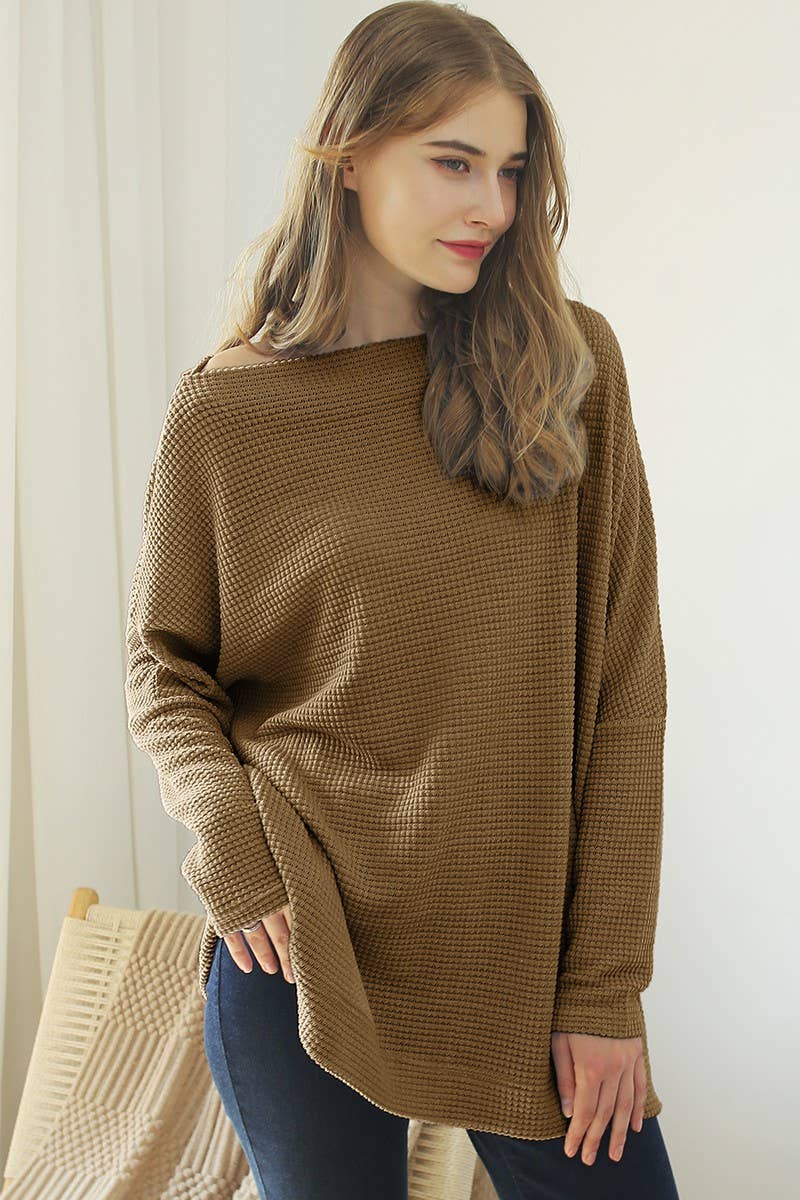 CWTTL722-M_IN BATWING SLEEVE PULLOVER SWEATER KNIT_B30425