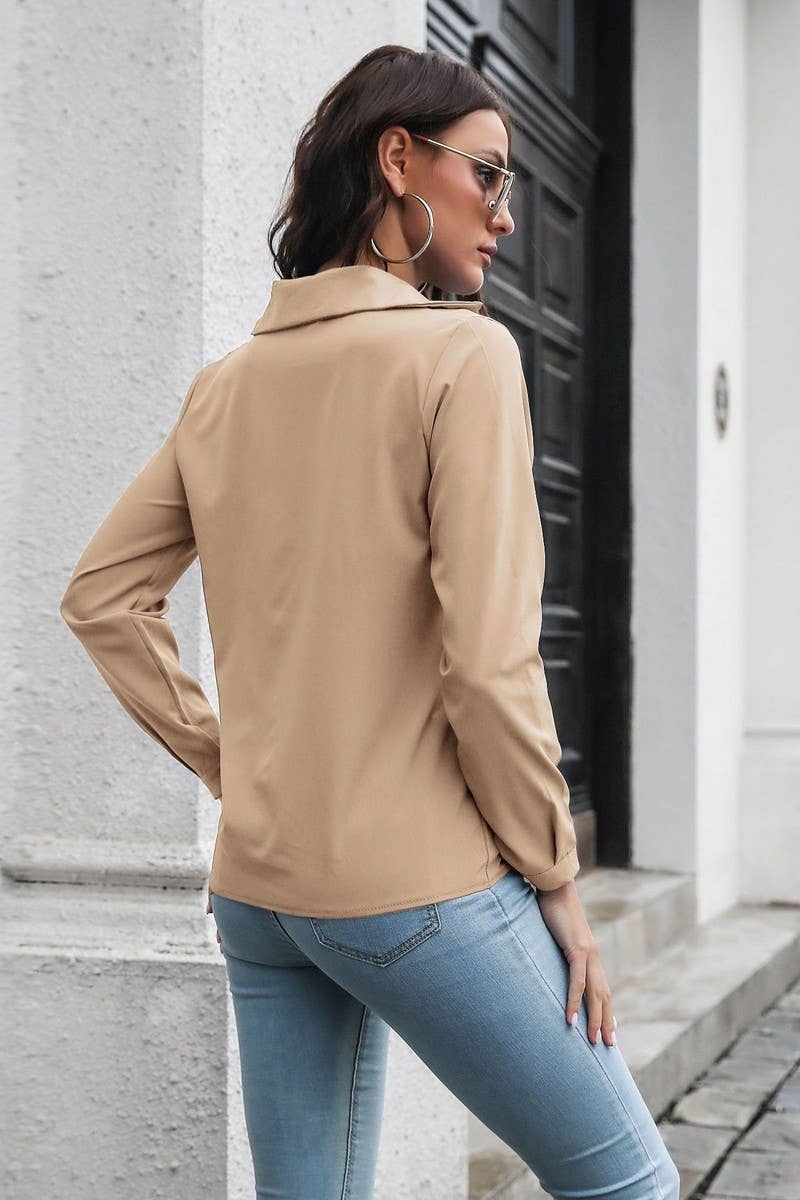 CWTBLL3748_SPRING AND SUMMER ALL-MATCH CASUAL SHIRT