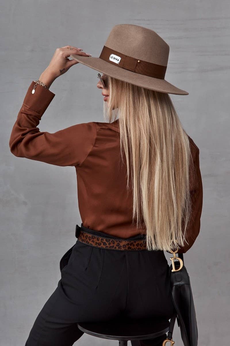 CWTBLL2002_SOLID LONG SLEEVE PLEATED CARDIGAN SHIRT