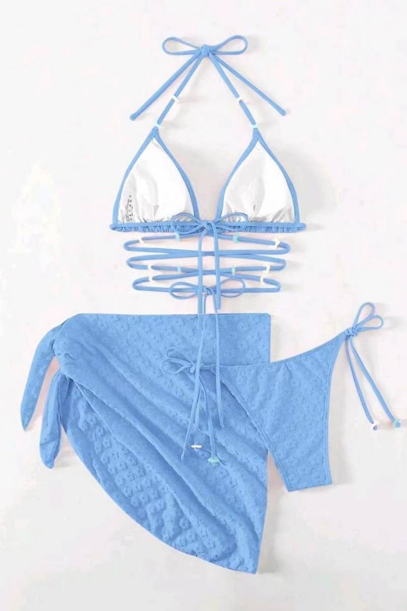 CWMW0878_SEXY TWO-PIECE BIKINI THREE-PIECE SWIMSUIT