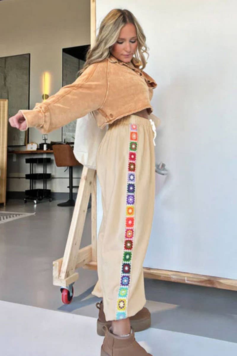 CWBLP0920_ETHNIC STYLE LOOSE STITCHING SWEATPANTS