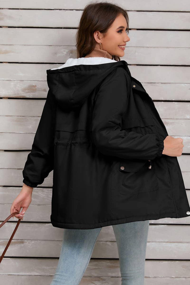 CWOCO0954_SOLID FURRY LINED HOODED ZIP-UP JACKET