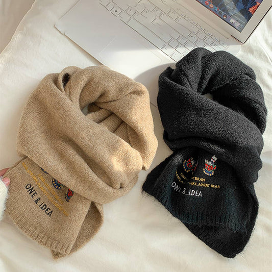 Bear Wool Scarf ??Soft Knitted Winter Neck Scarf_CWASC1505