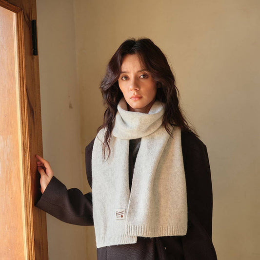 Solid Wool Blend Knit Scarf for Women ??Warmth_CWASC2284