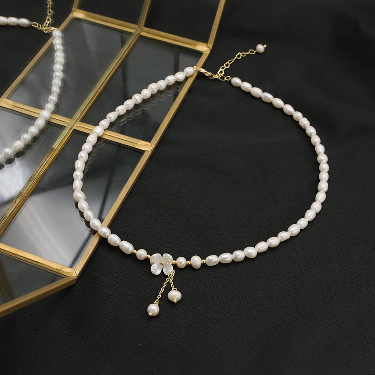 ALL-MATCH NATURAL FRESHWATER PEARL NECKLACE_CWAJE3849