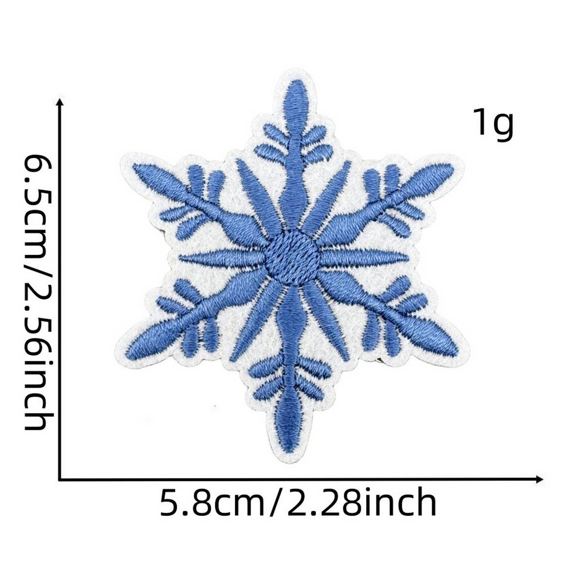 WINTER BLUE CHRISTMAS GRAFFITI EMBROIDERED PATCH