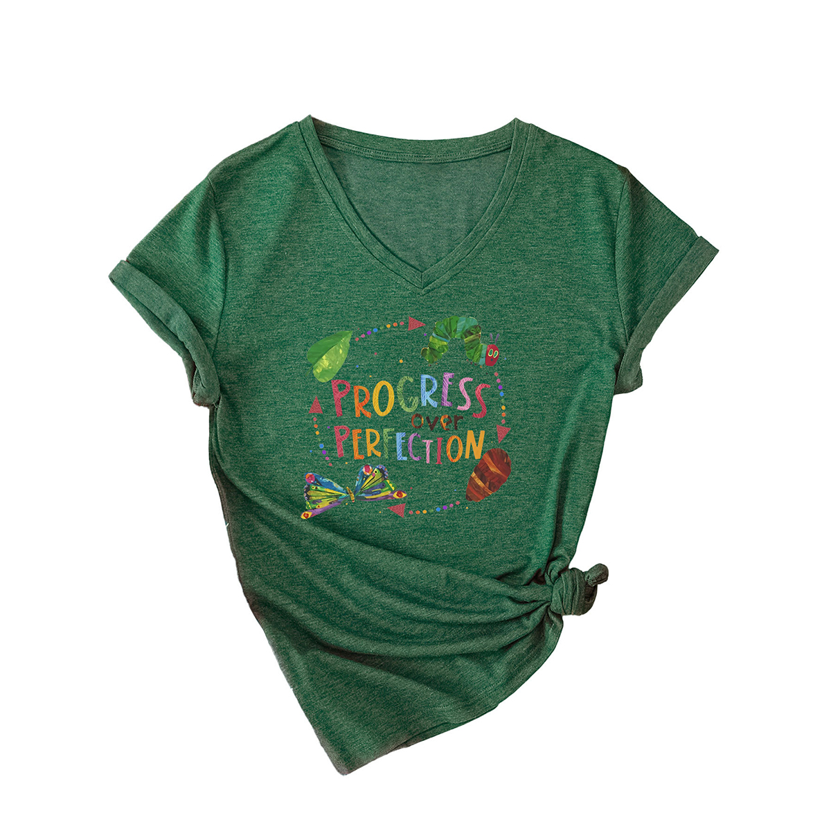 Slim Fit Women?™s Tee ?œProgress Over Perfection??CWTTSL0501