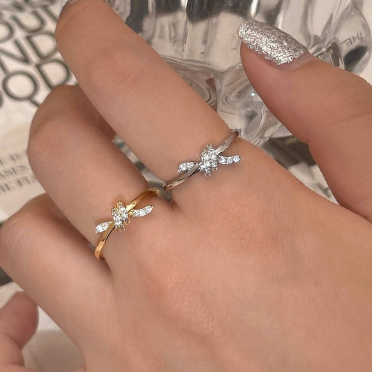 FASHIONABLE AND HIGH-END SIMPLE ZIRCON OPEN RING_CWAJE3094
