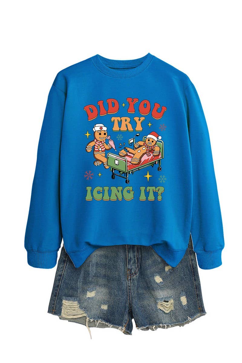 CWTBLL01331_FUNNY CHRISTMAS GRAPHIC LONG SLEEVE SWEATSHIRT