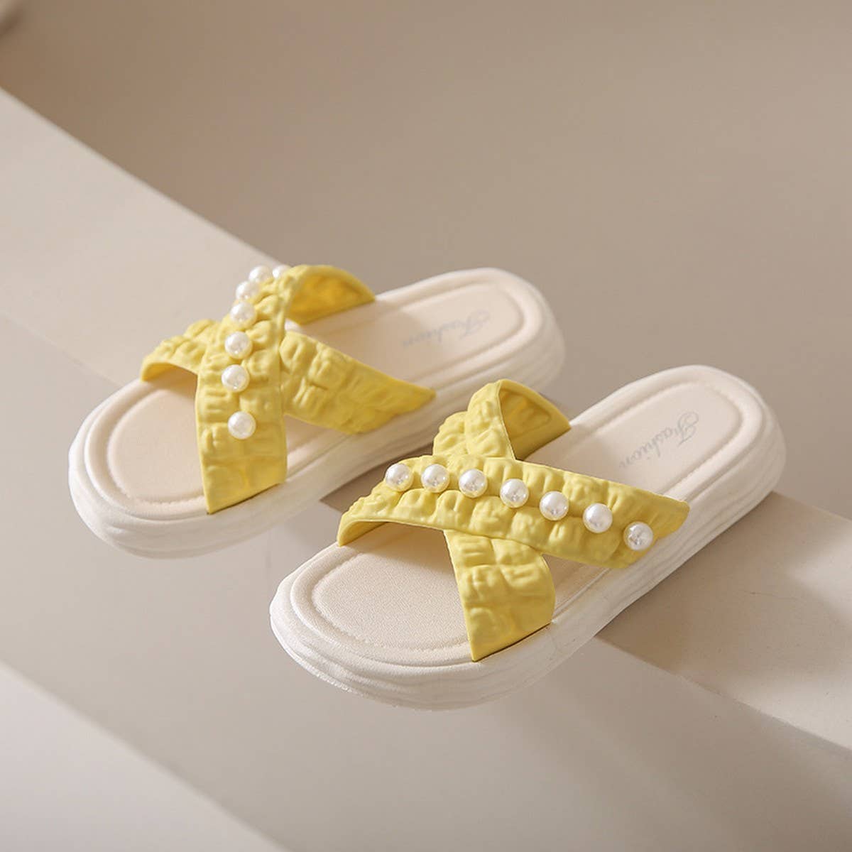 SUMMER BEACH SHOES PEARL CHAIN SANDALS_CWSHS0672