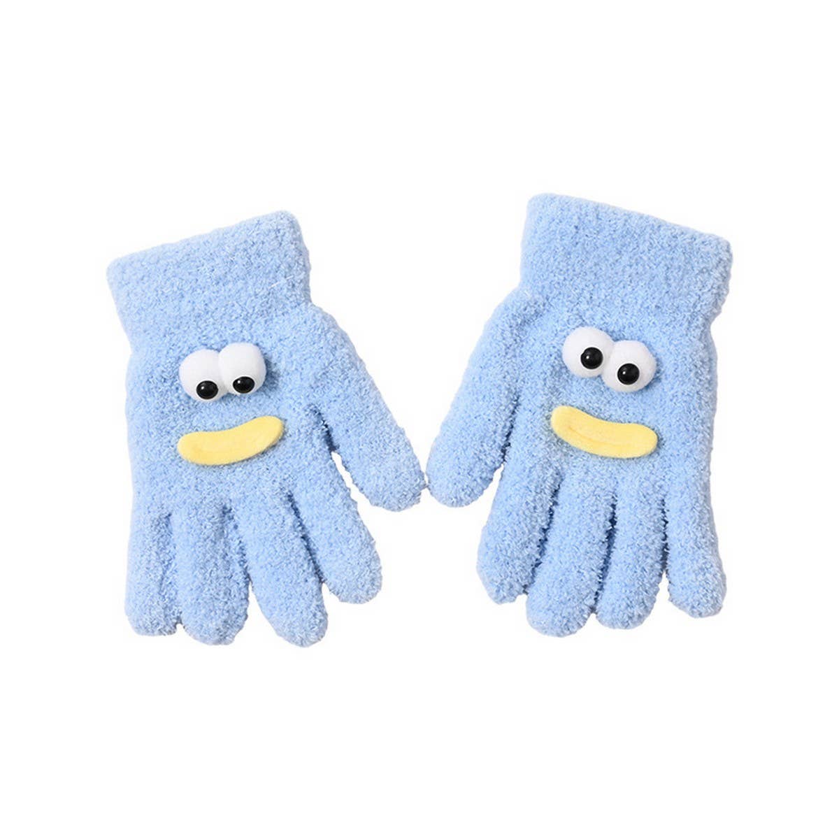 CWAG0283_CORAL FLEECE CARTOON KNITTED WOMEN'S GLOVES