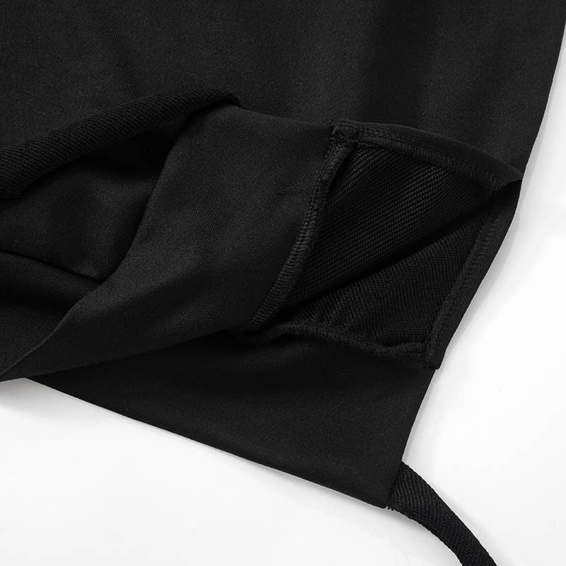 CONTRAST COLOR LOOSE CASUAL SKULL PRINT HOODIE