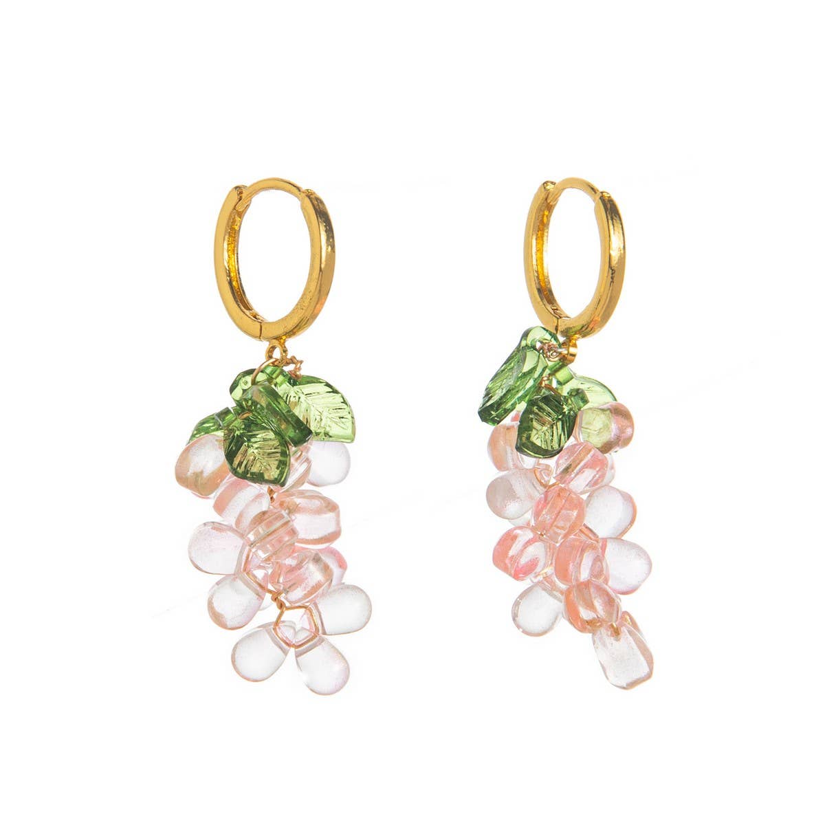 Colorful Grape Fruit 18K Gold Plated Earrings