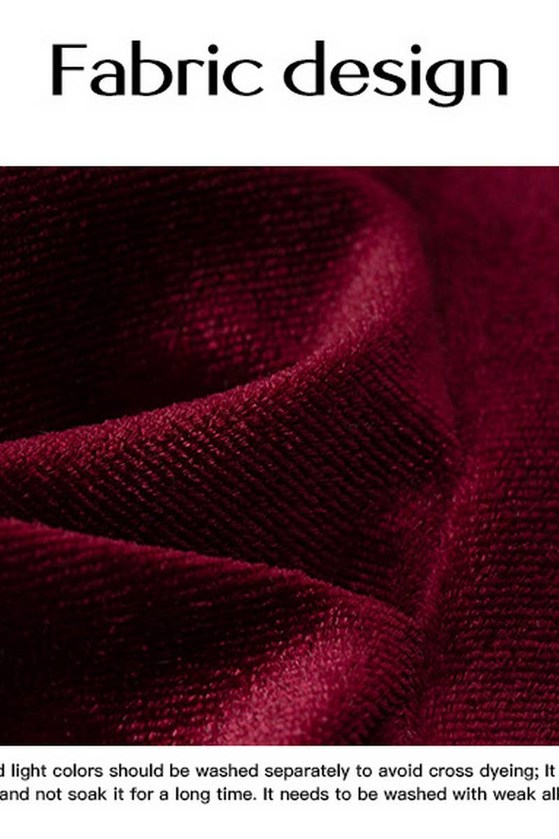 CWTBLL2790_VELVET PUFF SLEEVE TEMPERAMENT LONG SLEEVE TOP