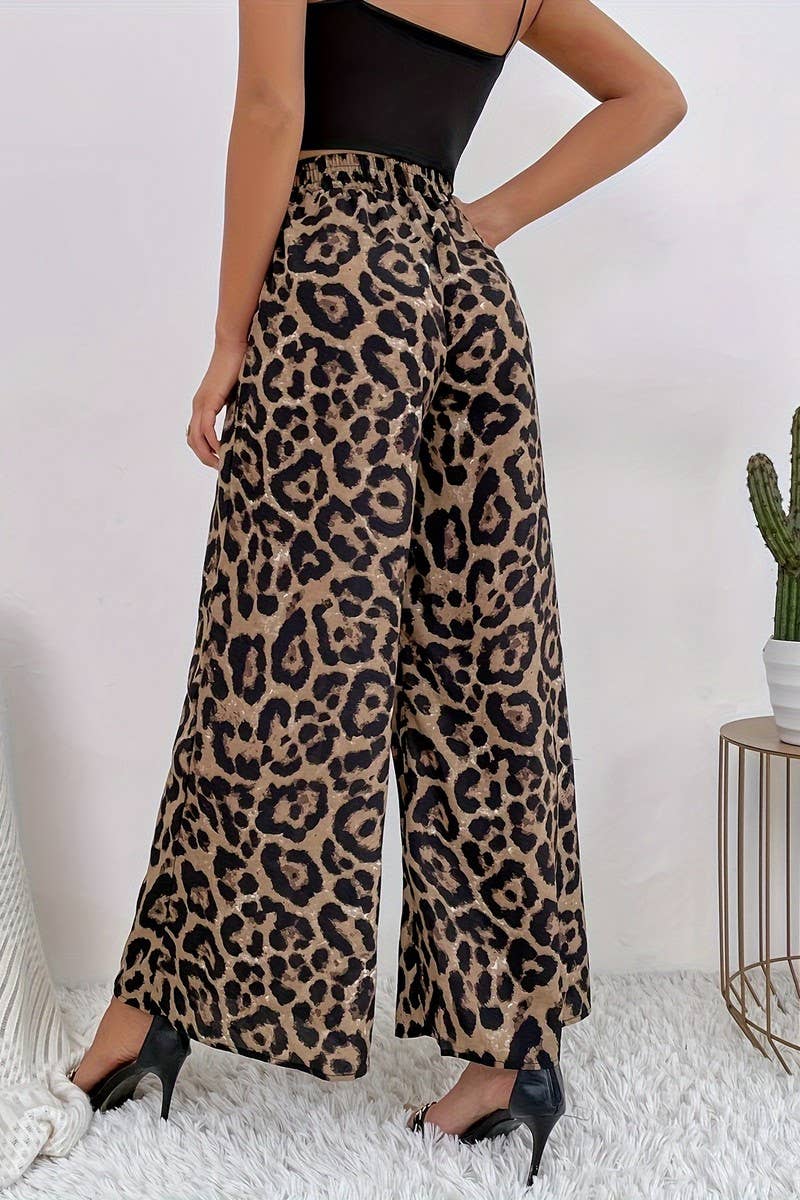 CWBLP2070_LEOPARD PRINT ELASTIC WAIST WIDE LEG PANTS