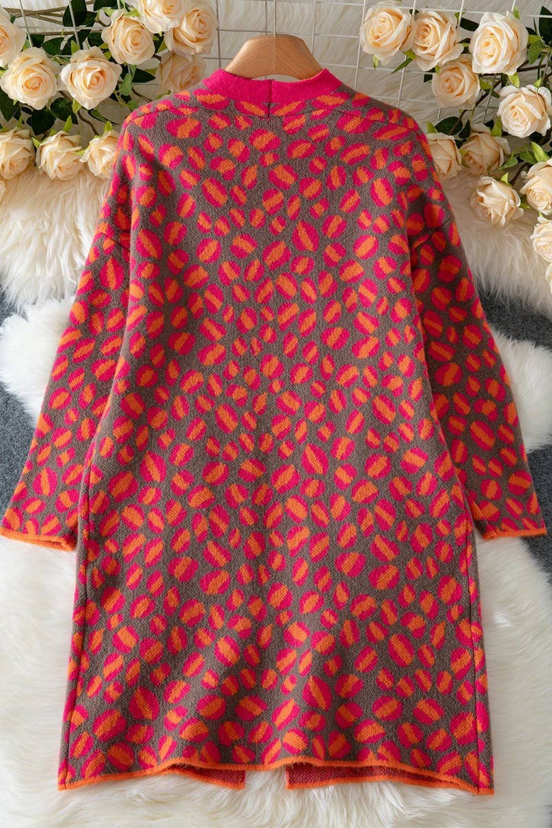 CWOCAL00727_COLORBLOCK LEOPARD PRINT LONG KNITTED CARDIGAN